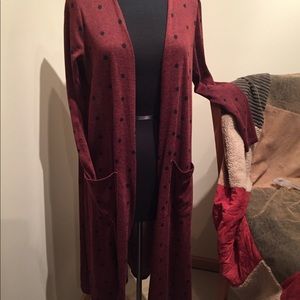 Burgundy  poka dot LuLaroe